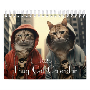 Thug Cat Kalender, Gangster Cat Kalender, Kat Kalender