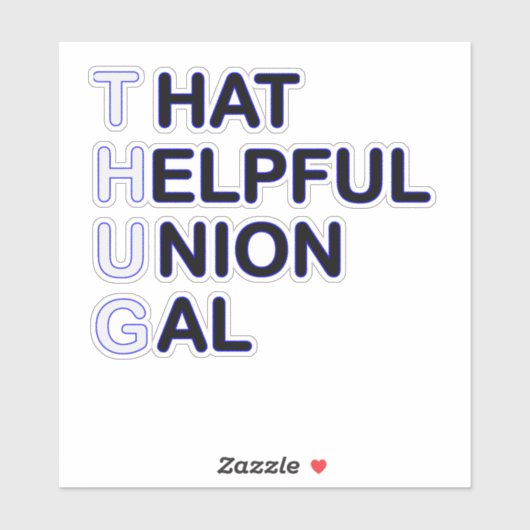 THUG - dat nuttige Uniegal Sticker (Vel)
