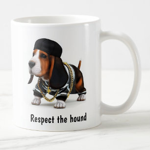 Thug Life Basset Hound Koffiemok