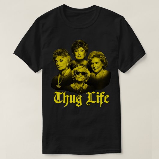 thug life gouden Pin T-shirt (Design voorkant)