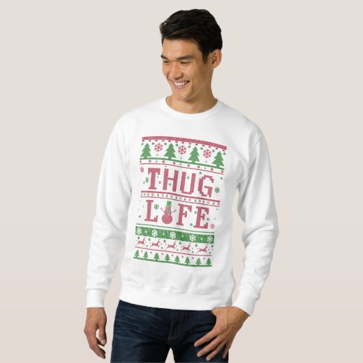 Thug Life Ugly Kerstmis Trui (Voorkant volledig)