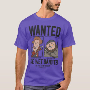 Thuis Alleen Natte Bandieten Gezocht Poster Cartoo T-shirt