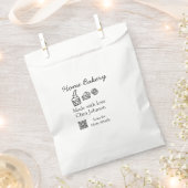 Thuis bakkerij voeg je tekst naam aanpasbaar bedankzakje (Geknipt)