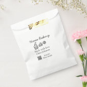 Thuis bakkerij voeg je tekst naam aanpasbaar bedankzakje (Gezegeld)