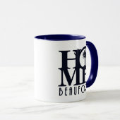 THUIS Beaufort Blue Text Mok (Voorkant rechts)