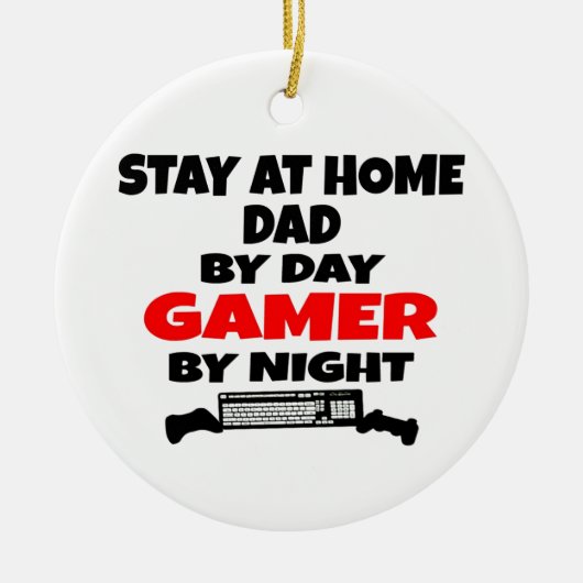 Thuis blijven wonen Dad Gamer Keramisch Ornament (Voorkant)