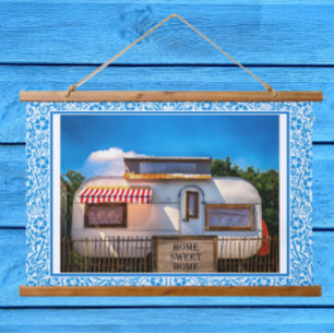 Thuis Camper Trailer Wanddecor Thuis Sweet Hangend Wandkleed