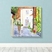 Thuis Deense stad Acrylverf Canvas Afdruk (Insitu (Houten vloer))