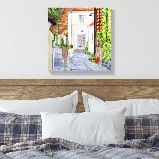 Thuis Deense stad Acrylverf Canvas Afdruk (Insitu (Slaapkamer))