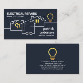 Thuis elektrische bedradingscircuit visitekaartje (Voorkant / Achterkant)
