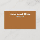 Thuis - en thuisproducten visitekaartje (Achterkant)