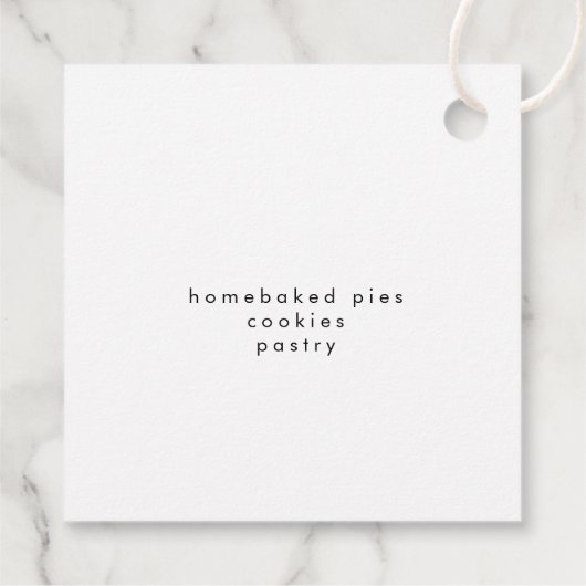 Thuis gebakken | Persoonlijke Favorieten Bedankjes Labels (Achterkant)