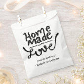 Thuis gemaakt met liefdespapiertas bedankzakje (Geknipt)