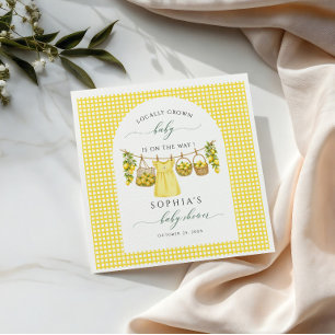 Thuis Geteelde Verse Citroen Baby Shower Thema, Bo Servet