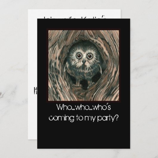 "Thuis in een eenhol" - Uitnodigingen tot uitzende (Voorkant / Achterkant)