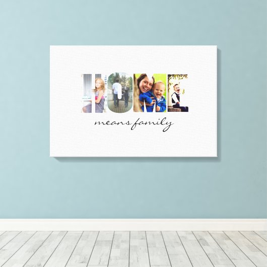 THUIS in je foto's Canvas Afdruk (Insitu (Houten vloer))