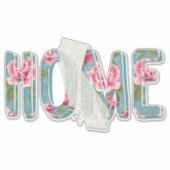 Thuis is Californische  Rozen Aqua Grunge Sticker (Voorkant)