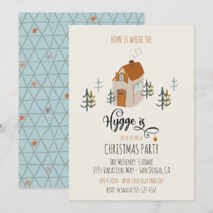 Thuis is de plaats waar de hygge kerstfeest is kaart