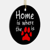 Thuis is de plaats waar de papierafdruk is keramisch ornament (Rechts)