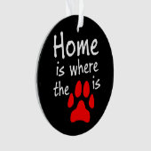 Thuis is de plaats waar de papierafdruk is ornament (voorkant)