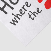 Thuis is de plaats waar de pootdruk weefselpapier tissuepapier (Detail)