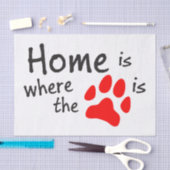 Thuis is de plaats waar de pootdruk weefselpapier tissuepapier (Craft)