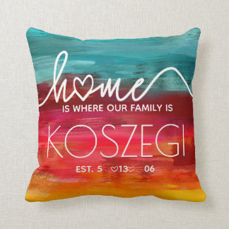 thuis is de plek waar onze familie waterverf bruil kussen
