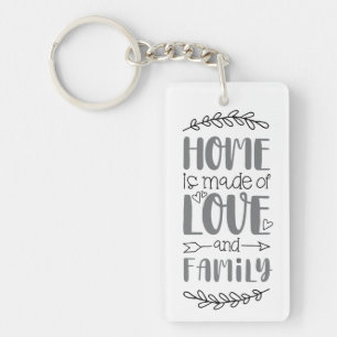 Thuis is gemaakt van de 'Love & Family Cute Love F Sleutelhanger