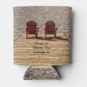 Thuis is het gebied waar het schip rode Adirondack Blikjeskoeler (Voorkant)