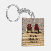 Thuis is het gebied waar het schip rode Adirondack Sleutelhanger (Voorkant Links)