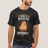 Thuis is mijn Capybara is Wasserschwein T-shirt (Voorkant)