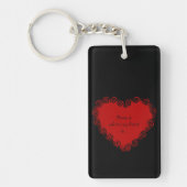 Thuis is mijn hart: Love Red Black Sleutelhanger (Voorkant)