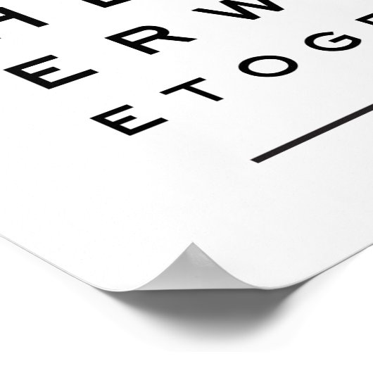 Thuis is overal waar we samen een oogdiagram hebbe poster (Hoek)