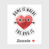 Thuis is waar de beker grappig is sticker (Vel)