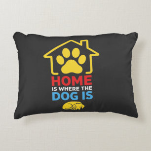 Thuis is waar de hond is accent kussen