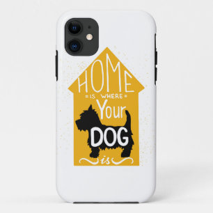 Thuis is waar de hond is iPhone 11 hoesje