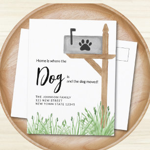 Thuis is waar de hond is dat we de hond hebben ver aankondigingskaart