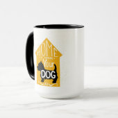 Thuis is waar de hond is mok (Voorkant links)