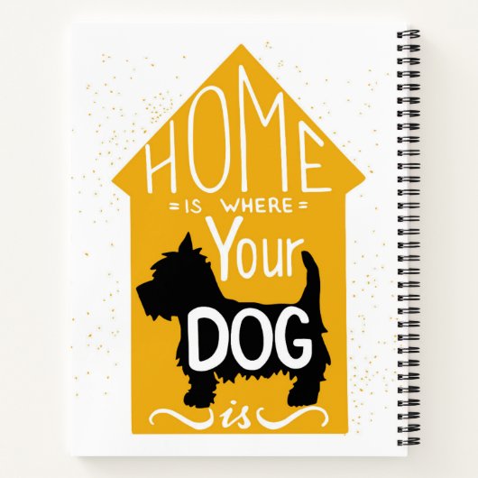 Thuis is waar de hond is notitieboek (Achterkant)