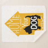 Thuis is waar de hond is sherpa deken (Voorkant (horizontaal))