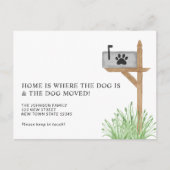 Thuis is waar de hond is, we zijn verhuisd aankondigingskaart (Voorkant)