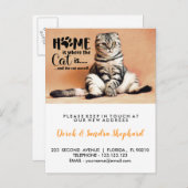 Thuis is waar de kat bewegende aankondiging (Voorkant / Achterkant)