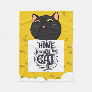 Thuis is waar de kat is Beste katteeigenaar Fleece Deken