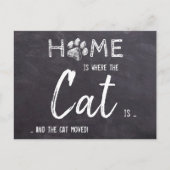 Thuis is waar de kat is dat we Cat Announcem hebbe Briefkaart (Voorkant)