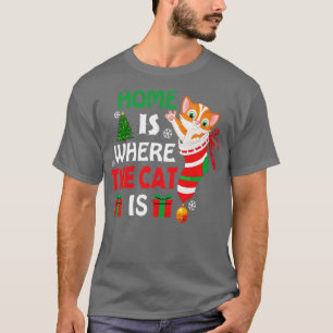 THUIS IS WAAR DE KAT IS T-SHIRT