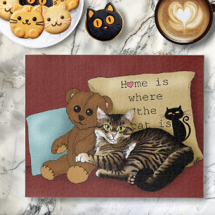 Thuis is waar de kat... legpuzzel