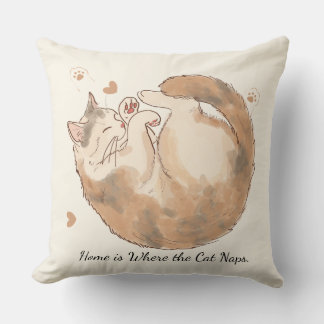 Thuis Is Waar de Kat Slaapt | Katten Worp Kussen