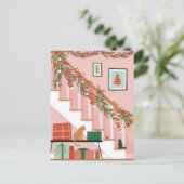 Thuis is waar de kousen zijn feestdagenkaart (Staand voorkant)