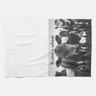 Thuis is waar de kudde keukenhanddoek is