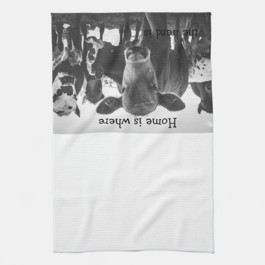 Thuis is waar de kudde keukenhanddoek is (Verticaal)